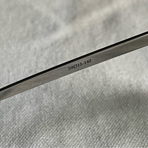 Linda Farrow Scalloped Edge Round Silver Sunglasses, style LFL662 - Picture 6 of 6